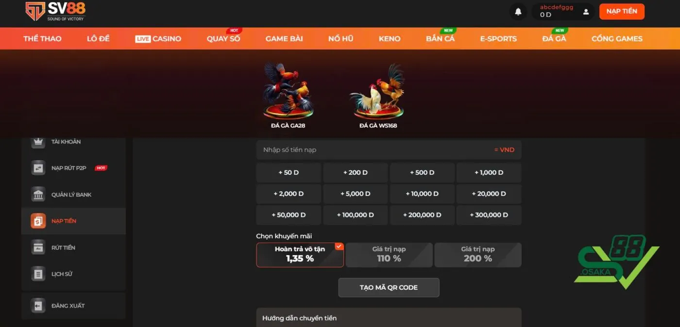 Hướng dẫn chơi đá gà tại SV88