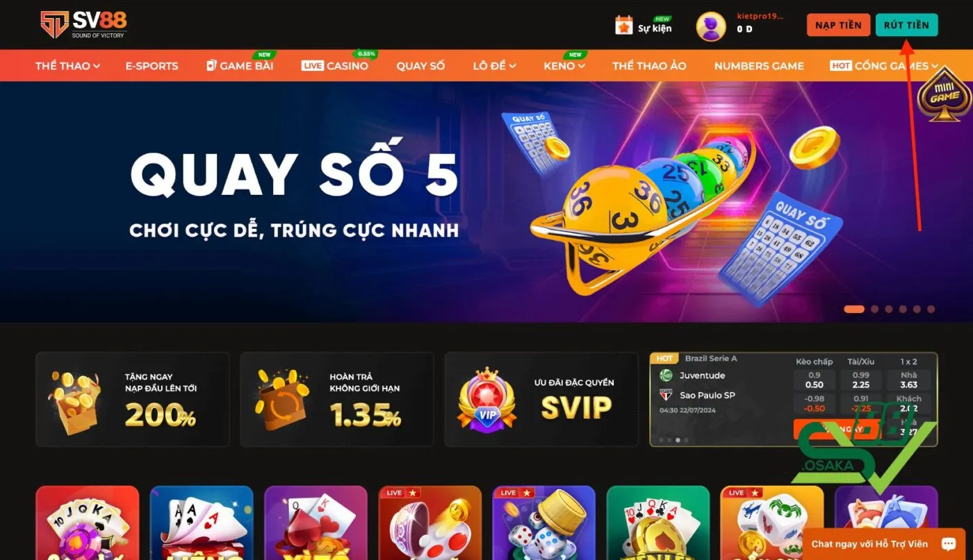 Điều kiện thực hiện giao dịch rút tiền SV88 cược thủ cần nắm